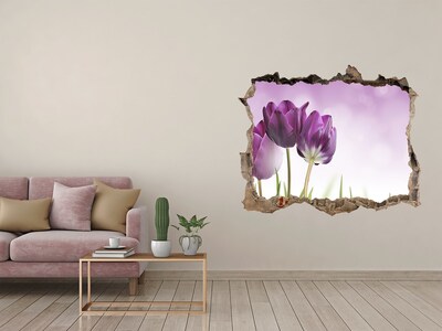 3D Wandtattoos Loch in der Wand Blumen in einem Loch in der Wand