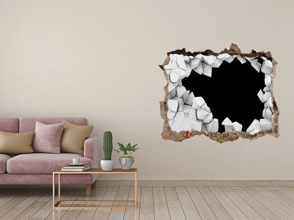 Wandtattoos Mauerdurchbruch Eine zerbrochene Mauer mit Blick in die Leere
