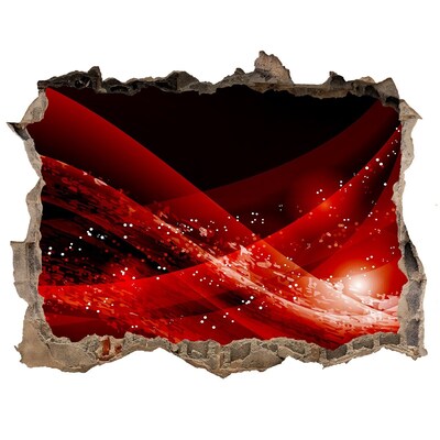 Wandtattoos Loch Roter Wirbel im Beton