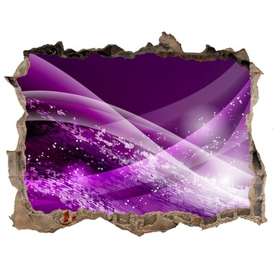 3D Wandsticker Loch Lila Fläche in der Wand