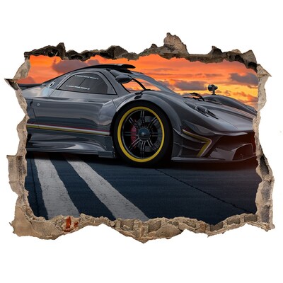 Wandtattoos Mauerdurchbruch Ein Rennwagen auf der Rennstrecke