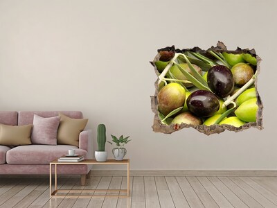 Wandfolien Loch in der Wand Oliven in Beton