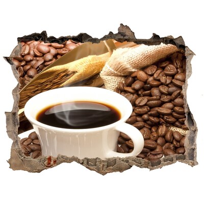 Wandtattoos Loch Kaffee mit Bohnen
