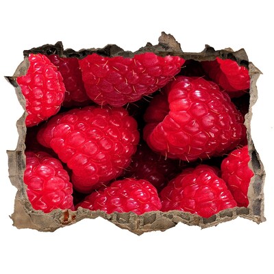 3D Wandsticker Loch Himbeeren im Beton