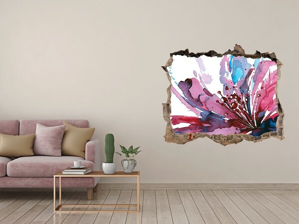 3D Wandtattoos Loch in der Wand Eine Blume in einer verfallenen Mauer