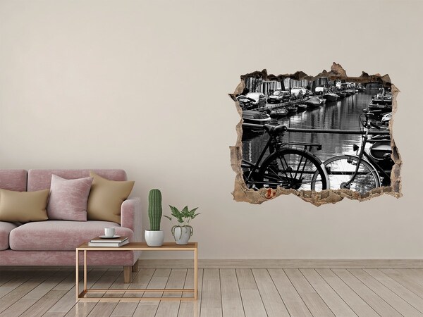 3D Wandtattoos Loch in der Wand Fahrradkanal