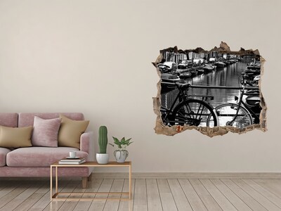 3D Wandtattoos Loch in der Wand Fahrradkanal