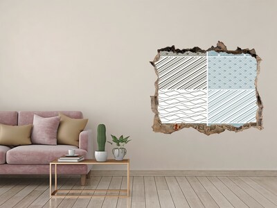 3D Wandsticker Loch Muster an der Wand