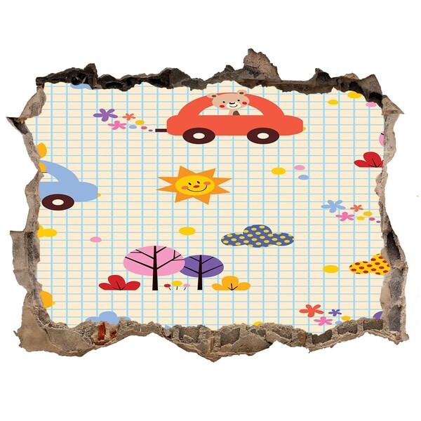 Wandfolien Loch in der Wand Eine Kinderwelt voller Freude