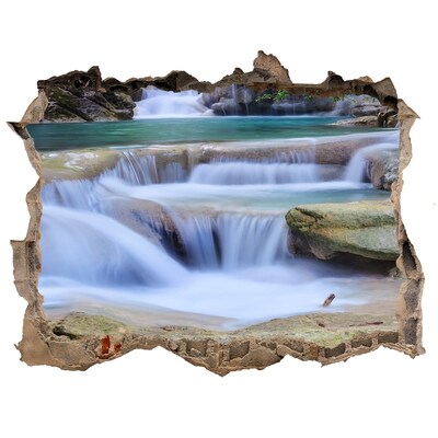 3D Wandtattoos Loch in der Wand Wasserfall zwischen den Felsen
