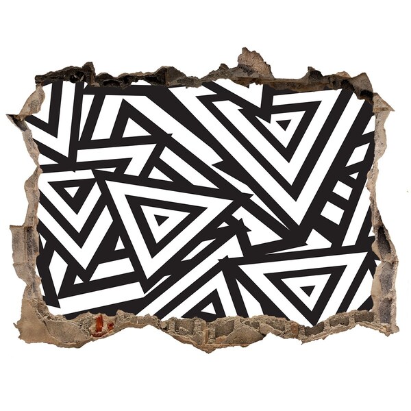 3D Wandsticker Loch Abstrakte geometrische Muster