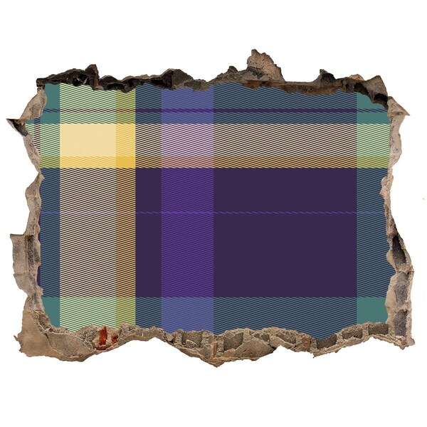 3D Wandtattoos Loch in der Wand Schachbrettmuster an der Wand