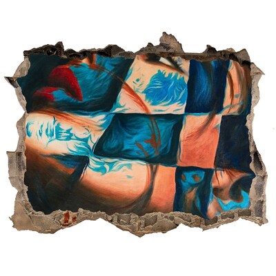 Wandtattoos Mauerdurchbruch Ein in Farbe getauchter Körper