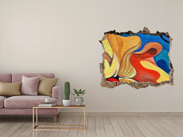 3D Wandtattoos Loch in der Wand Ein florales Farbenmeer