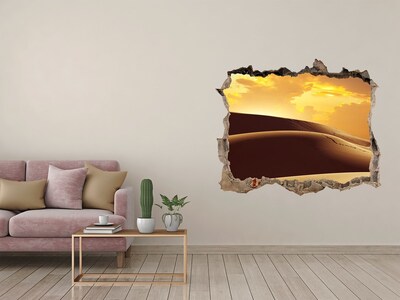 3D Wandtattoos Loch in der Wand Wüstenlandschaft bei Sonnenuntergang