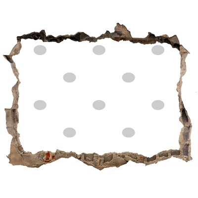 Wandtattoos Loch Eine beschädigte Wand mit Punkten