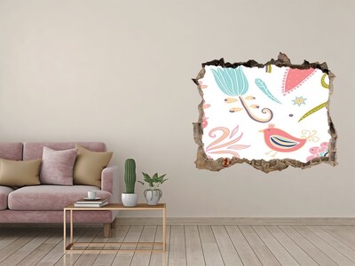 3D Wandsticker Loch Die bunte Welt hinter dem Loch