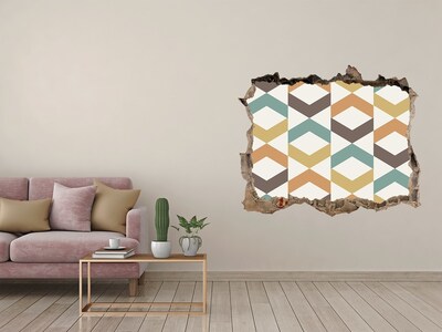 Wandtattoos Mauerdurchbruch Geometrische Muster an der Wand