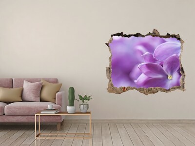3D Wandsticker Loch Eine Blumenoase aus Beton