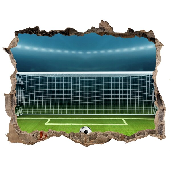 Wandtattoos Loch Das Fußballstadion hinter dem Loch in der Mauer