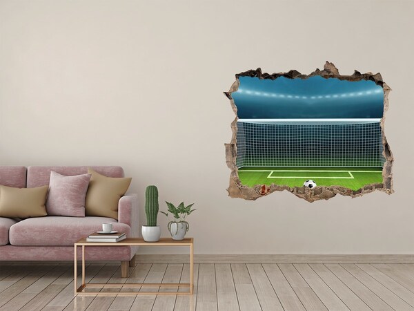 Wandtattoos Loch Das Fußballstadion hinter dem Loch in der Mauer