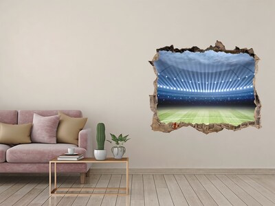 Wandfolien Loch in der Wand Das Fußballstadion in Aktion