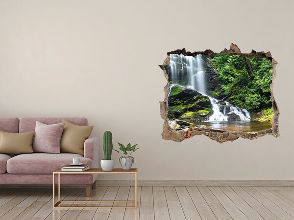 Wandtattoos Loch Wasserfall im Wald