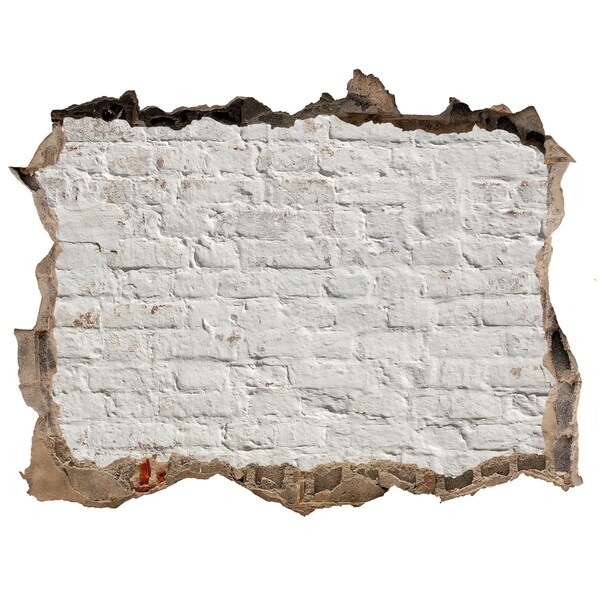 3D Wandsticker Loch Beschädigte Ziegelmauer