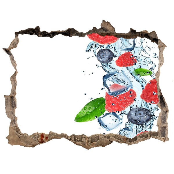 3D Wandtattoos Loch in der Wand Fruchtcocktail mit Eis