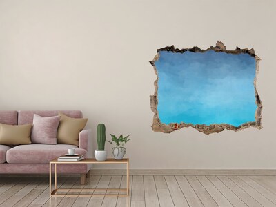 Wandfolien Loch in der Wand Himmel über dem Meer