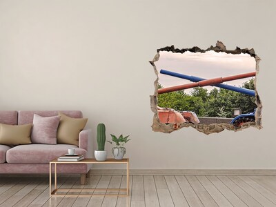 3D Wandtattoos Loch in der Wand Panzerschlacht in den Ruinen