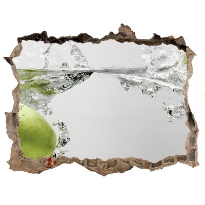 3D Wandsticker Loch Der versunkene Apfel