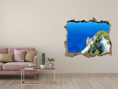 3D Wandsticker Loch Blick auf das blaue Meer