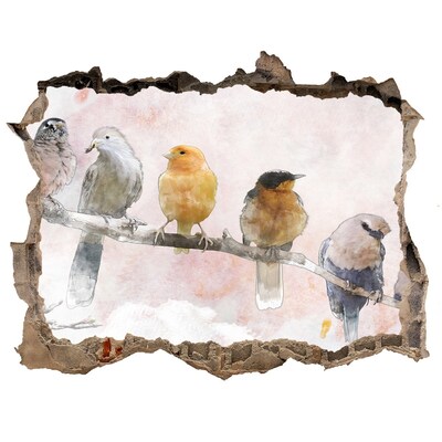 Wandtattoos Loch Vögel auf einem Ast