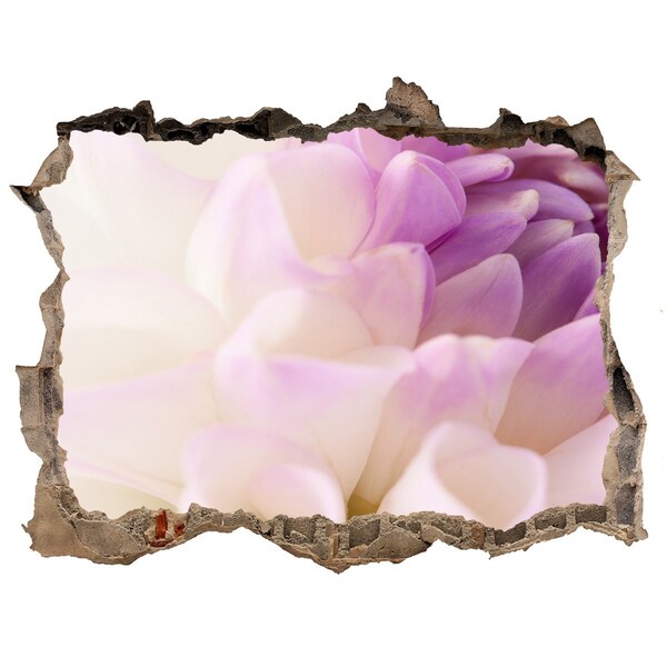 Wandfolien Loch in der Wand Blumenillusion aus Beton