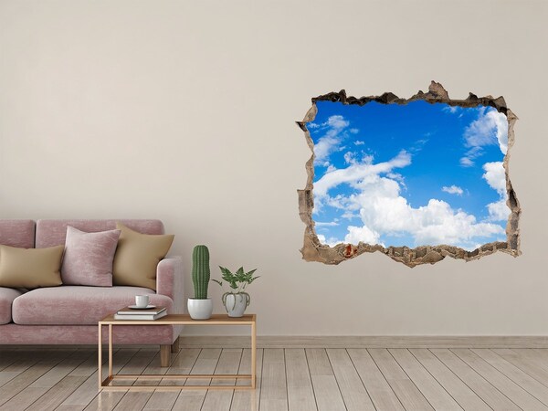 Wandtattoos Mauerdurchbruch Blauer Himmel mit Wolken