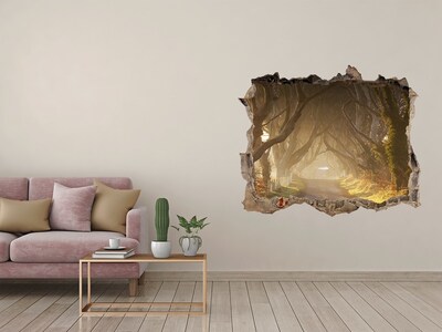 3D Wandsticker Loch Ein Pfad zwischen den Bäumen