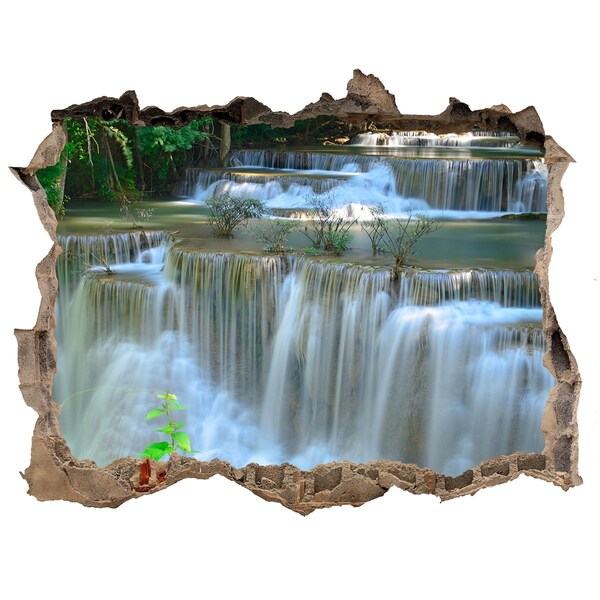3D Wandsticker Loch Wasserfall im Dschungel