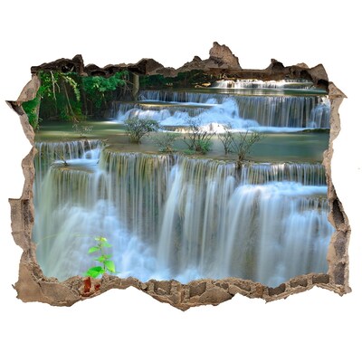 3D Wandsticker Loch Wasserfall im Dschungel