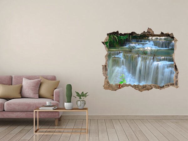 3D Wandsticker Loch Wasserfall im Dschungel