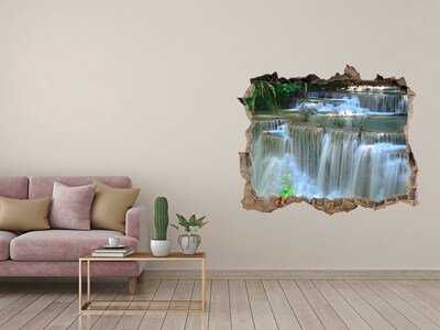 3D Wandsticker Loch Wasserfall im Dschungel