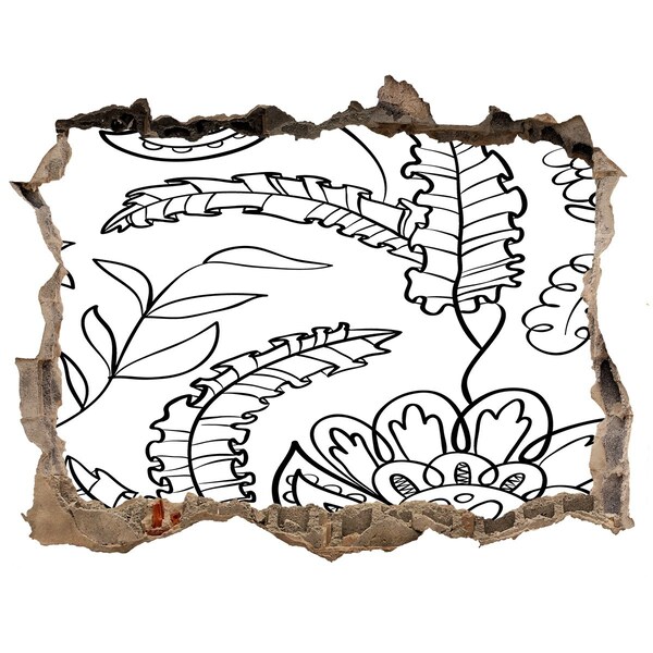 Wandfolien Loch in der Wand Tropische Vegetation in einem Loch in der Wand