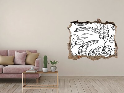 Wandfolien Loch in der Wand Tropische Vegetation in einem Loch in der Wand