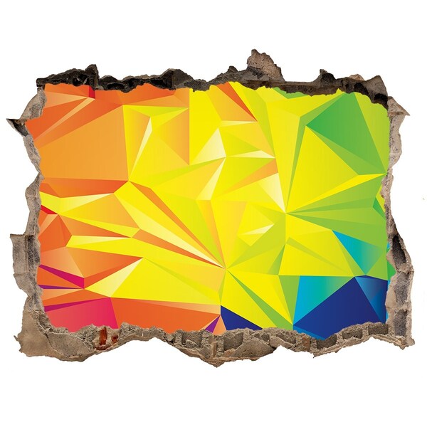 3D Wandtattoos Loch in der Wand Eine farbenfrohe Explosion in einem Betonloch