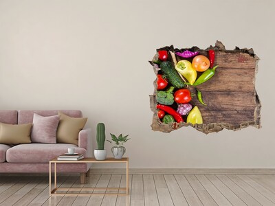Wandfolien Loch in der Wand Obst und Gemüse in einem kleinen Laden