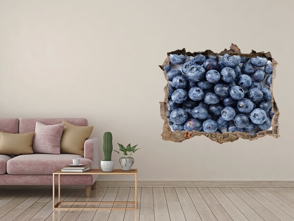 3D Wandtattoos Loch in der Wand Blaubeeren in einem kleinen Laden