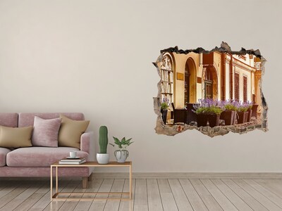 3D Wandsticker Loch Eine bezaubernde Ecke mit Lavendel