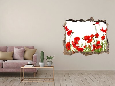 3D Wandtattoos Loch in der Wand Ein Blumenparadies aus Beton