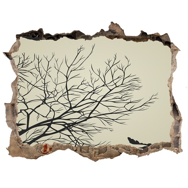 Wandtattoos Loch Toter Wald hinter der zerstörten Mauer