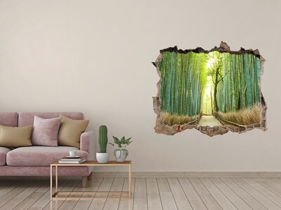 Wandtattoos Mauerdurchbruch Bambuswald in der Sonne